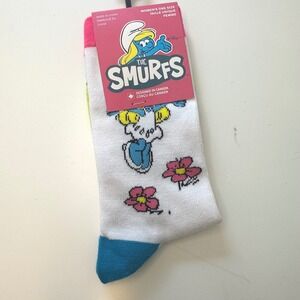 Smurfs Womens One Size Socks New With Tags Fun‎ Novelty Socks Cute Cartoon